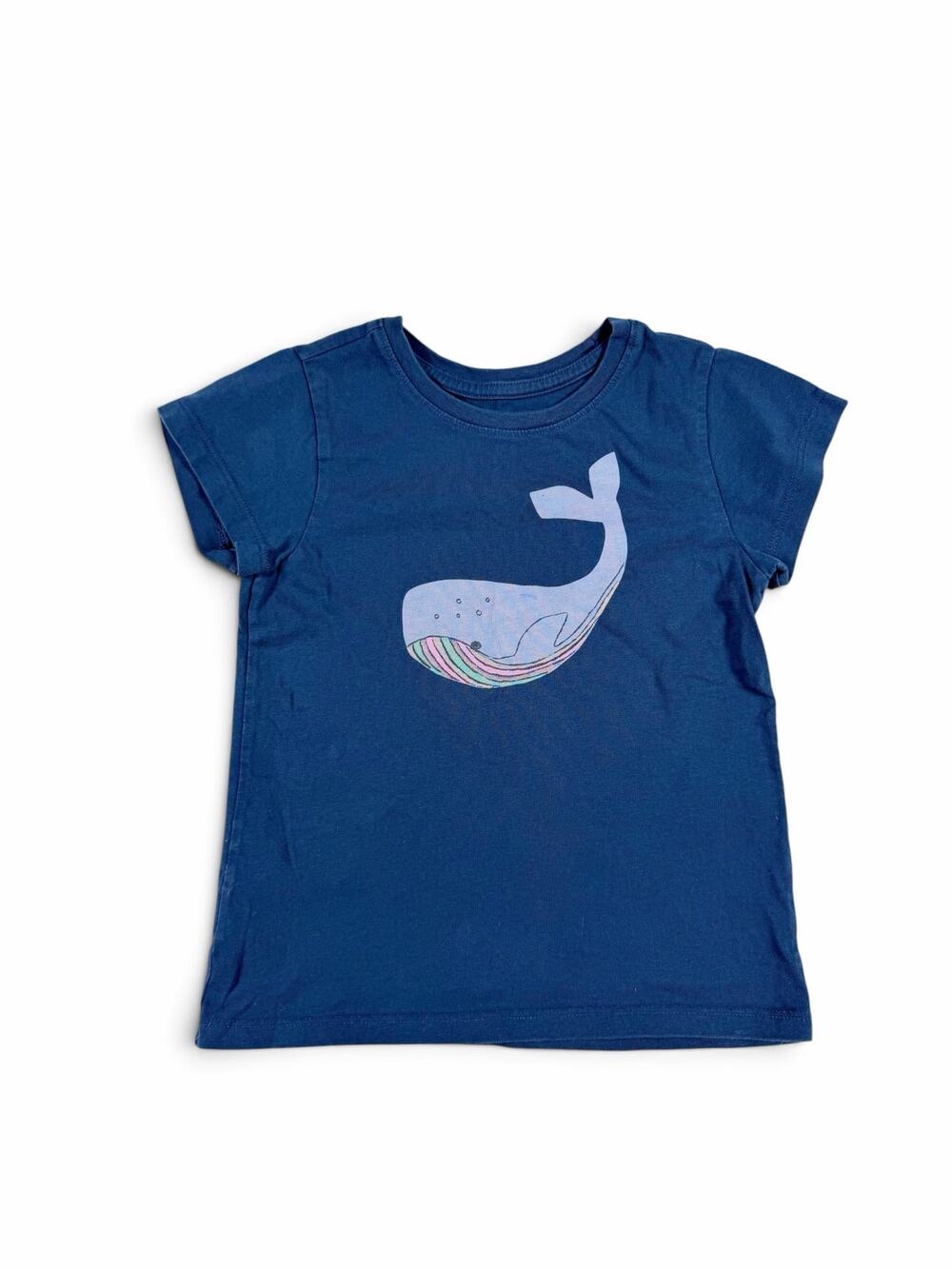 Tea Collection Girls Whale Graphic Tee Navy Blue Size 4